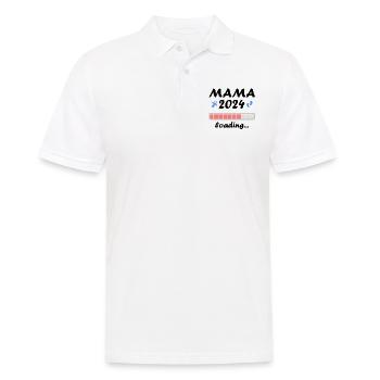 Mama 2024 Loading Schwangerschaft Bekanntgabe Baby - Männer Poloshirt - Weiß - Vorne - Kai (181cm)