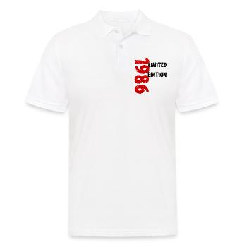 1986 édition limitée 37e anniversaire cadeau amusant - Polo Homme - blanc - Devant - Kai (181cm)