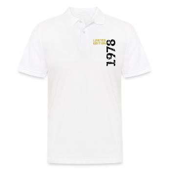 1978 édition limitée cadeau d’anniversaire femme mari - Polo Homme - blanc - Devant - Kai (181cm)