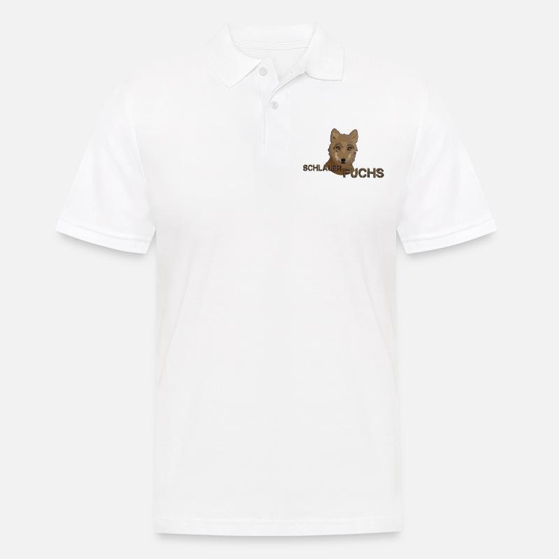 Fuchs schlauer Fuchs - Männer Poloshirt - Weiß