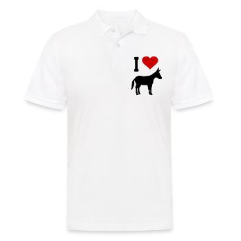 Esel Liebe Muli Maultier Herz Bauernhof Tier Bauer - Männer Poloshirt - Weiß - Vorne - Kai (181cm)