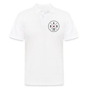 DAD 23 Herz Baby Vater Liebe Vatertag Papa 2023 - Männer Poloshirt - Weiß - Vorne - Kai (181cm)