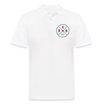 DAD Herz Baby Babyfüße Vater Liebe Vatertag Papa - Männer Poloshirt - Weiß - Vorne - Kai (181cm)