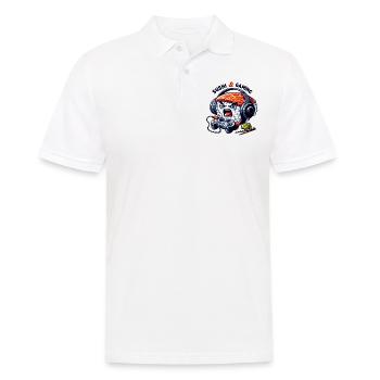 Sushi qui joue aux jeux video - Polo Homme - blanc - Devant - Kai (181cm)