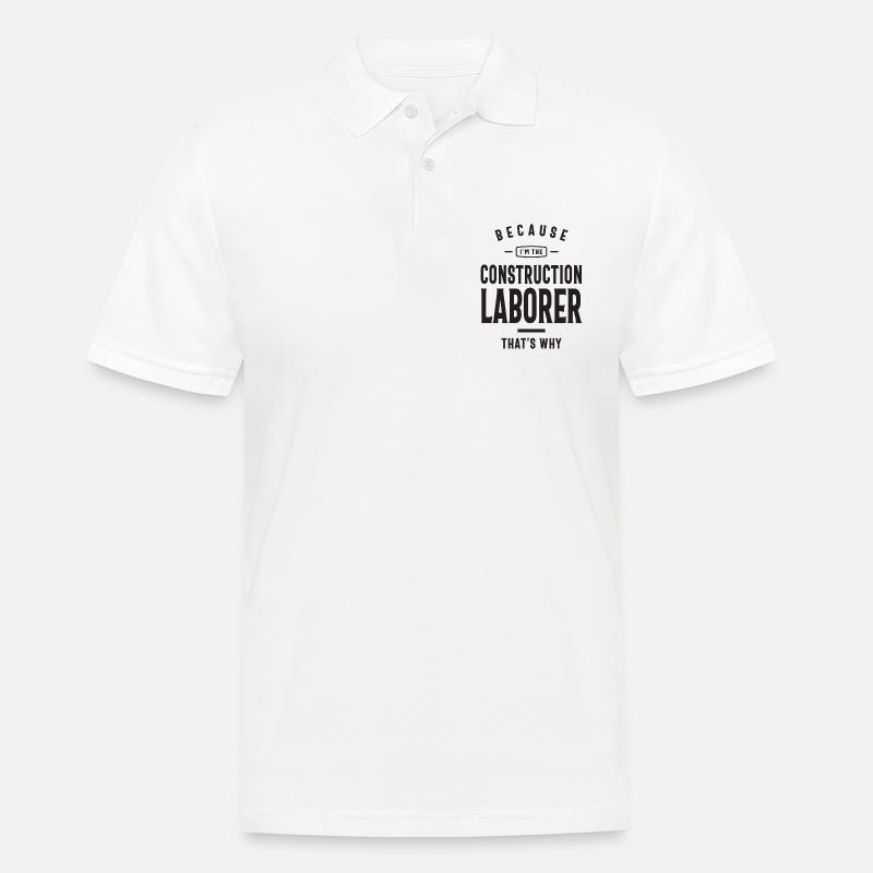 Bauarbeiter Berufsbezeichnung Beruf - Männer Poloshirt - Weiß