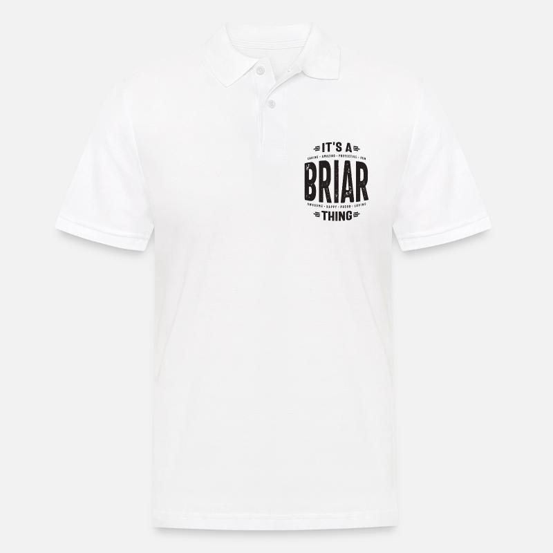 Briar Benutzerdefinierter Name - Männer Poloshirt - Weiß
