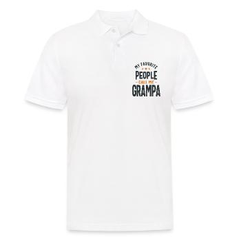 My Favorite People Call Me Grampa - Dad Grandpa - Men's Polo Shirt - white - Front - Kai (181cm)