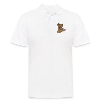 Cute lion cub - Men's Polo Shirt - white - Front - Kai (181cm)