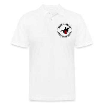 Barrel Racer Racing Reiten Reiten Rennen Rodeo - Männer Poloshirt - Weiß - Vorne - Kai (181cm)