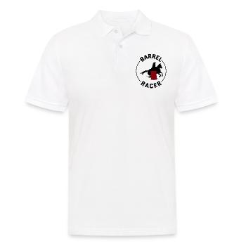 Barrel Racer Rodeo Racing Reiten Reiten Rennen - Männer Poloshirt - Weiß - Vorne - Kai (181cm)