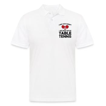 Ping Pong Master Entraîneur de Tennis de Table Paddle Player - Polo Homme - blanc - Devant - Kai (181cm)