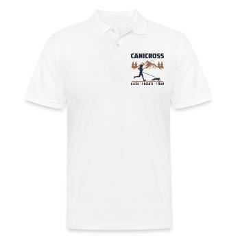 Canicross Trail Running Dog Sport Outdoor Hobby - Polo Homme - blanc - Devant - Kai (181cm)