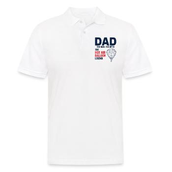 Hot Air Ballooning Hopper Balloon Dad Balloonist - Men's Polo Shirt - white - Front - Kai (181cm)