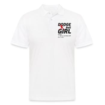 Dodgeball Girl Player Coach Team Sports Funny - Polo Homme - blanc - Devant - Kai (181cm)