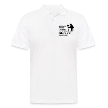 Coffee Break Wisdom: Lumberjack Carpenter Funny - Men's Polo Shirt - white - Front - Kai (181cm)