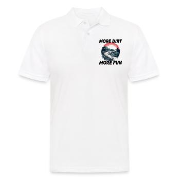 Gravier vintage Rouler Plus de terre Plus d’aventure amusante - Polo Homme - blanc - Devant - Kai (181cm)
