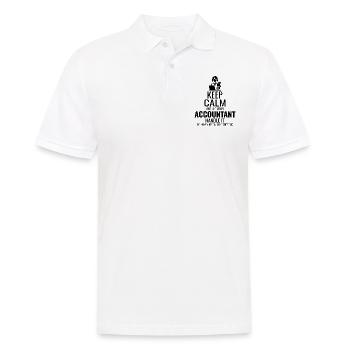 Comptable Comptabilité Tenue de livres Finance Drôle - Polo Homme - blanc - Devant - Kai (181cm)