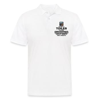 Comptable passionné Débits de crédits Humour drôle - Polo Homme - blanc - Devant - Kai (181cm)