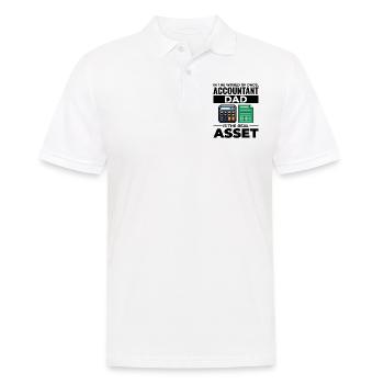 Buchhalter Papa Buchhaltung Finanzen Finanzen Lustig - Männer Poloshirt - Weiß - Vorne - Kai (181cm)