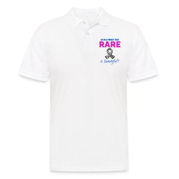 Bewusstsein für seltene Krankheiten Selten ist schön - Männer Poloshirt - Weiß - Vorne - Kai (181cm)