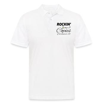 Sensibilisation au syndrome de Down Rockin' Chromosome 21 - Polo Homme - blanc - Devant - Kai (181cm)