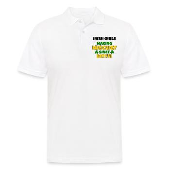 St. Patrick's Day: Irische Mädchen, Unheilstifter - Männer Poloshirt - Weiß - Vorne - Kai (181cm)