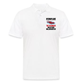 Wasserflugzeug-Bootsrennen-Achterbahn-Abenteuer - Männer Poloshirt - Weiß - Vorne - Kai (181cm)