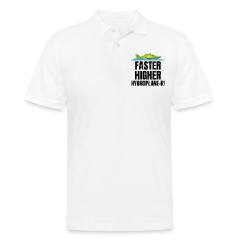 Hydro-Humor: Beschleunigen, Hoch hinaus im Rennsport - Männer Poloshirt - Weiß - Vorne - Kai (181cm)