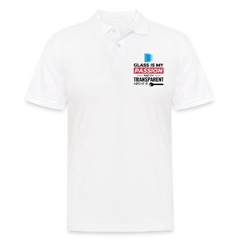 Verglaser Fenster Glasbeschlag Monteur Glasarbeiten - Männer Poloshirt - Weiß - Vorne - Kai (181cm)