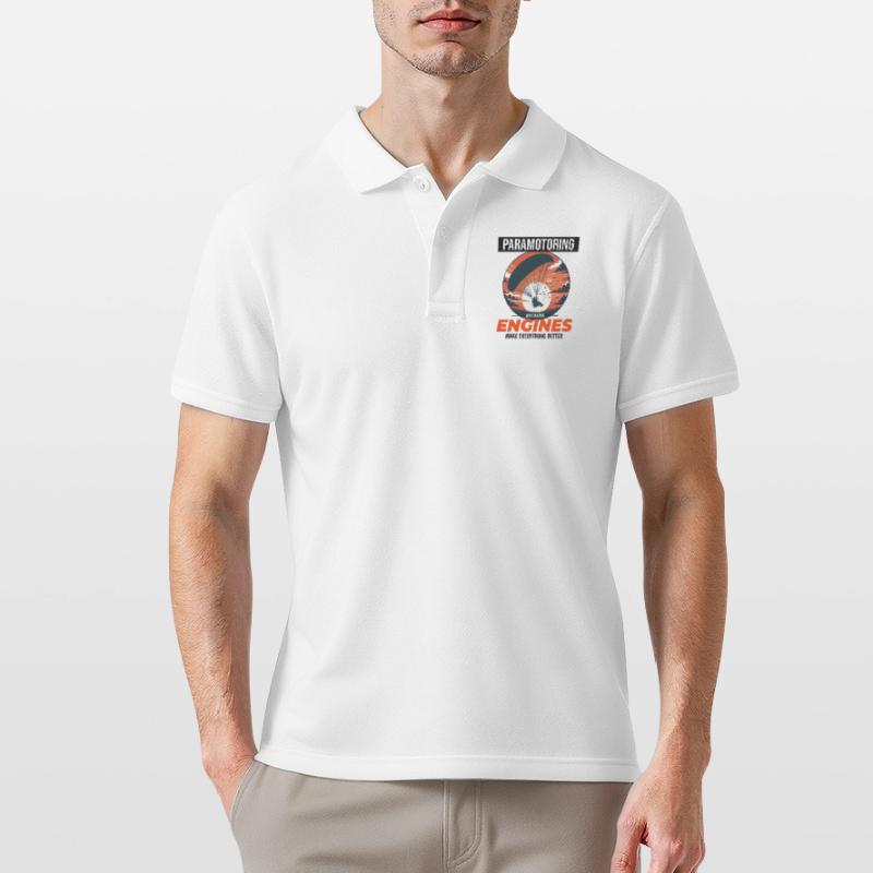 Paramotor Pilot Paramotoring Powered Paraglider Men's Polo Shirt