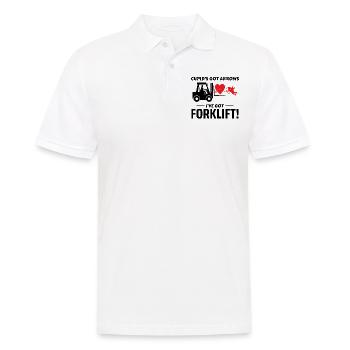 Gabelstaplerfahrer Fahrer Valentinstag Lustig - Männer Poloshirt - Weiß - Vorne - Kai (181cm)