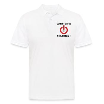 Retired Electrician: Current Status Proud - Men's Polo Shirt - white - Front - Kai (181cm)