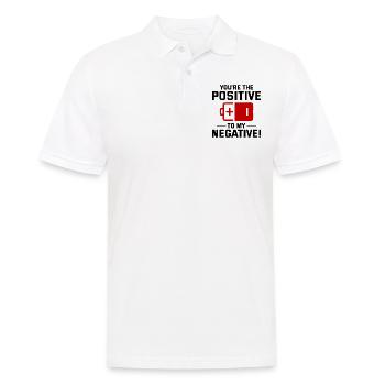 Electrician Valentine: Positive to My Negative - Men's Polo Shirt - white - Front - Kai (181cm)
