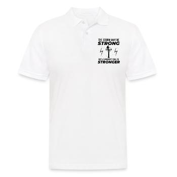 Lineman Strong Storm wird den Grid-Helden antreiben - Männer Poloshirt - Weiß - Vorne - Kai (181cm)