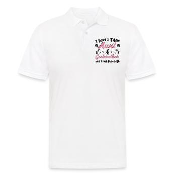 I Have 2 Titles Aunt & Godmother - Tante - Men's Polo Shirt - white - Front - Kai (181cm)