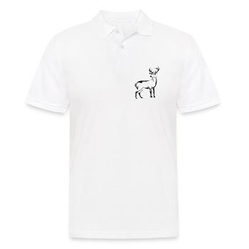 Schöner Hirsch - Männer Poloshirt - Weiß - Vorne - Kai (181cm)