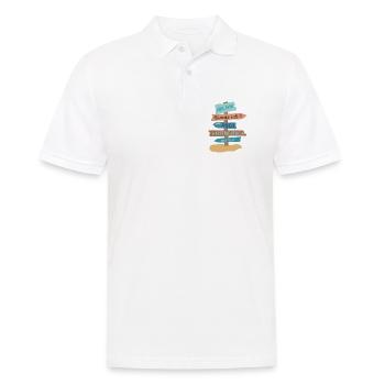 Urlaub - Männer Poloshirt - Weiß - Vorne - Kai (181cm)