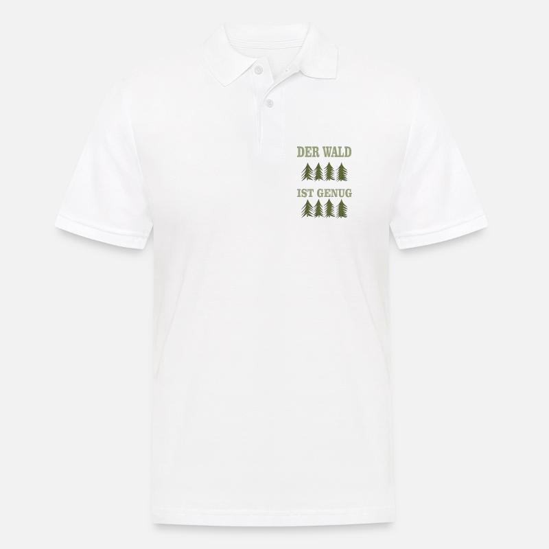DER wald ist genug - Männer Poloshirt - Weiß