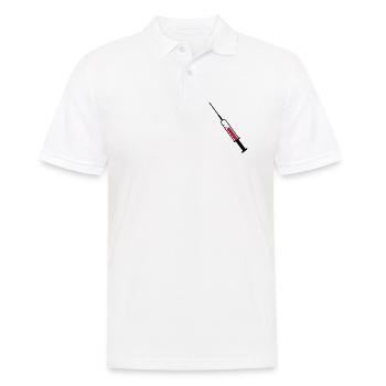 Spritze als Vektor - Männer Poloshirt - Weiß - Vorne - Kai (181cm)