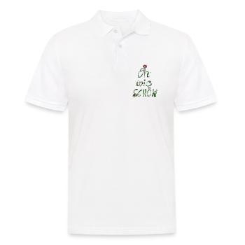 Oh wie schön! Lieber Spruch Kompliment mit Rose - Männer Poloshirt - Weiß - Vorne - Kai (181cm)