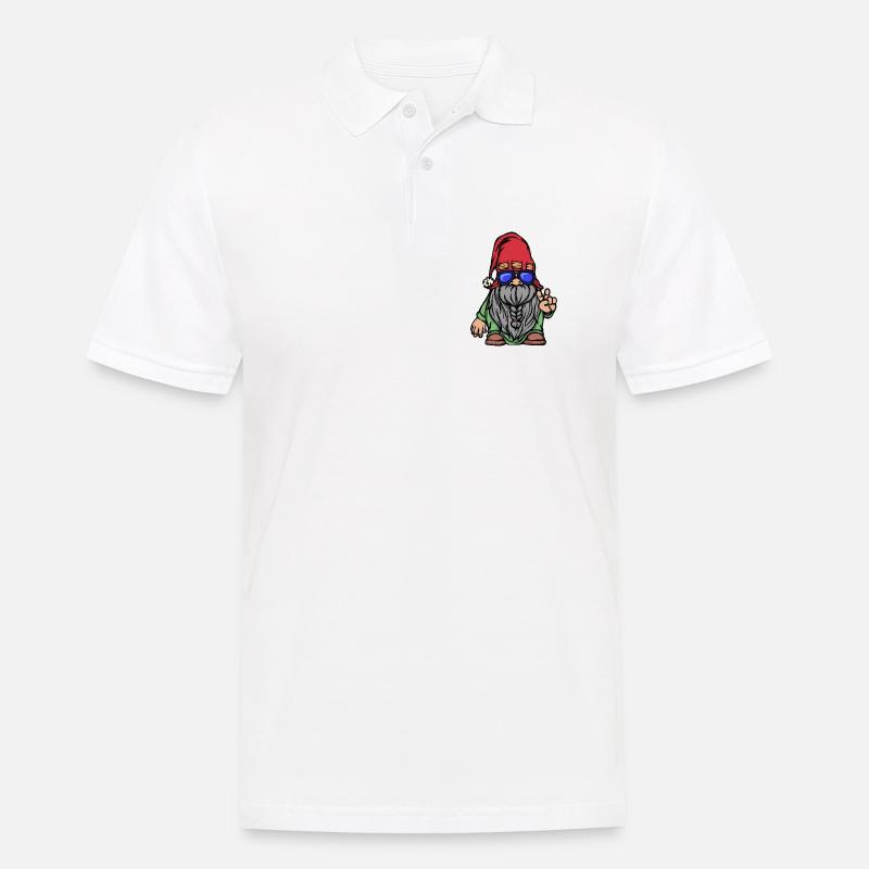 Bart Vollbart Gesichtsbehaarung Bartfrisur - Männer Poloshirt - Weiß