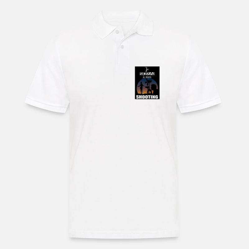Ich werde schießen - Männer Poloshirt - Weiß