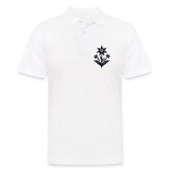 Edelweiß / Blume - Männer Poloshirt - Weiß - Vorne - Kai (181cm)