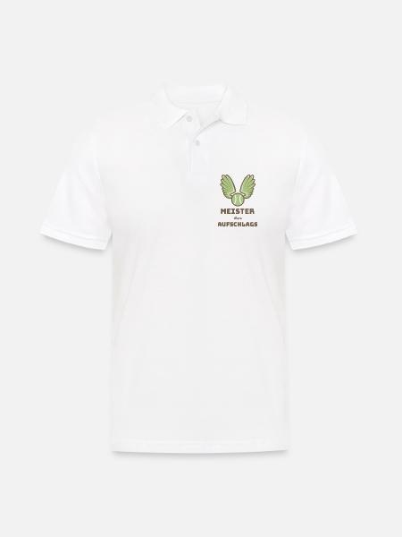 Meister des Aufschlags - Männer Poloshirt - Weiß