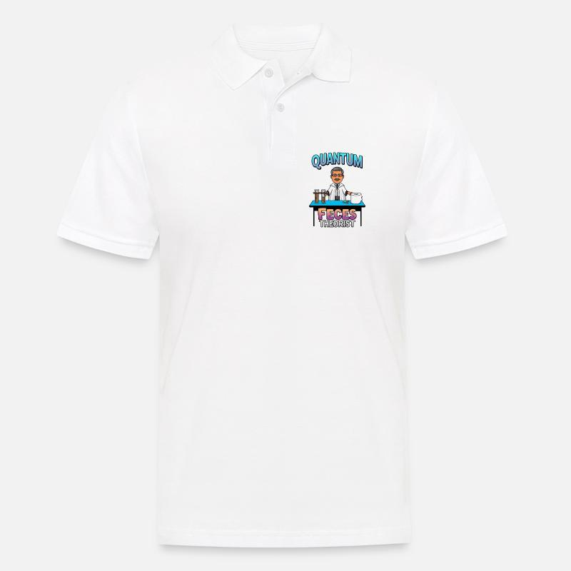 Quanten Fäkalien Theoretiker - Männer Poloshirt - Weiß