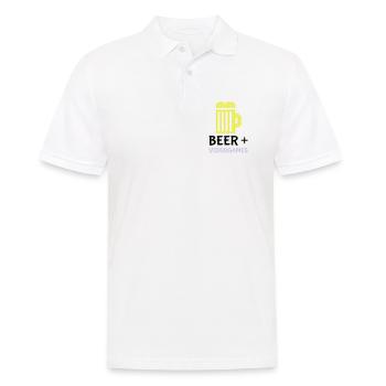 Jeux vidéo Pixel Beer - Polo Homme - blanc - Devant - Kai (181cm)