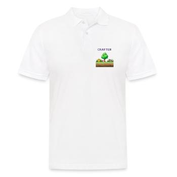 Pixel Crafter Waldabenteuer - Männer Poloshirt - Weiß - Vorne - Kai (181cm)