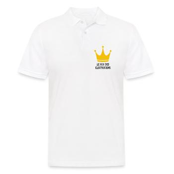 Le Roi des Électriciens : Maître de la Tension - Polo Homme - blanc - Devant - Kai (181cm)