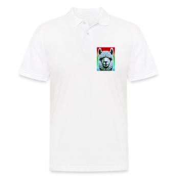 Alpaka - Männer Poloshirt - Weiß - Vorne - Kai (181cm)