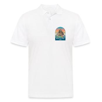 Affiche de voyage vintage de Barcelone, Espagne - Polo Homme - blanc - Devant - Kai (181cm)